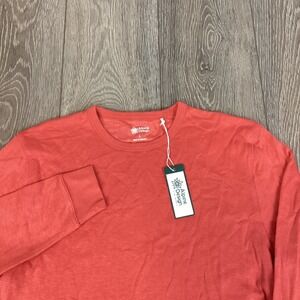 Alpine Design Peak Long Sleeve  Men's Crewneck Shirt Antique Rosewood‎ Large NEW